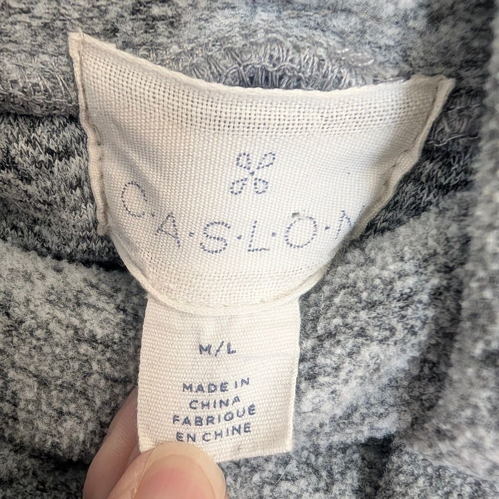 Caslon Grey Zip Back Pullover Sweater Top Size M/L Oversized - Picture 7 of 11